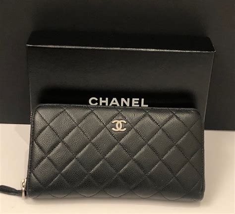 white chanel wallet with black logo|Chanel wallet women.